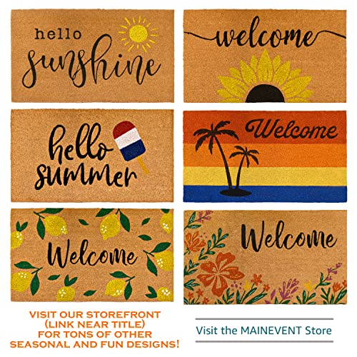 Hey Y'all Welcome Mat Outdoor 30x17 Inch Funny Coir Doormat with Anti-Slip Backing, Hey Yall Door Mat, Entrance Natural Outdoor Door Mat Southern Door Mat Hey Yall Doormat Front Door Mat Hey Yall