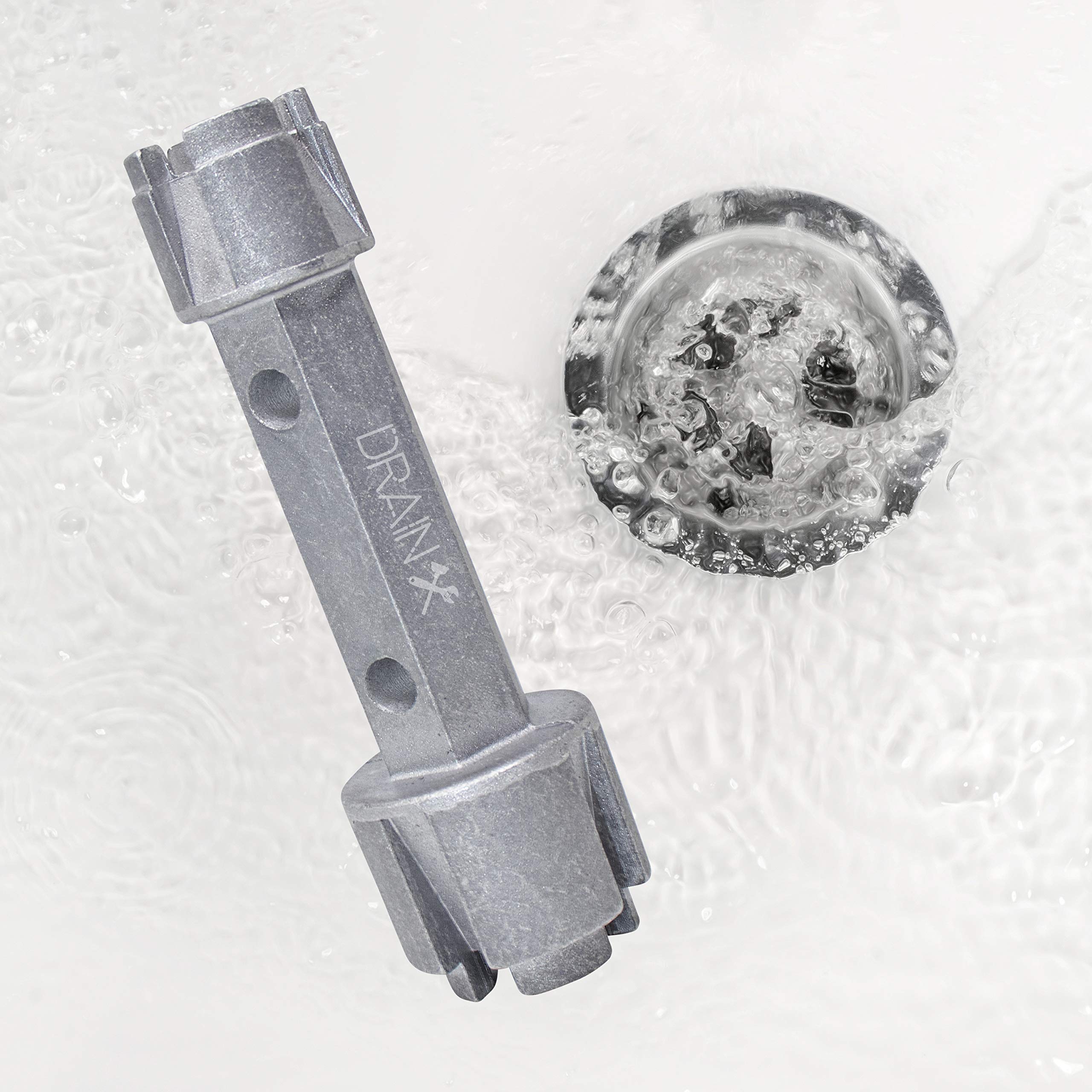 DrainX Tub Drain Remover Wrench | Use to Install and Remove Most Bath and Shower Drains | Heavy Duty Scratch Resistant