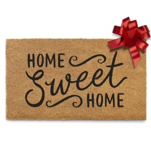 MAINEVENT Home Sweet Home Doormat 30x17 Inches, Welcome Home Mats Front Door, Home Sweet Home Door Mat with Thick Anti-Slip PVC Backing, Fall Welcome Mat Outdoor, Door Mat Outdoor Entrance