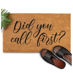 did you call first doormat 30x17 inches, did you call first welcome mat funny, funny door mats outside, did you call doormat with nonslip backing, did you call first outdoor funny welcome mat