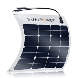 ExpertPower 50W Flexible Solar Panel| High-Efficiency Module with Monocrystalline Maxeon Solar Cells for RV, Boat, Camping and Generator Charging Applications