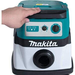 Makita XCV20Z 18V X2 (36V) LXT® Lithium-Ion Brushless Cordless 2.1 Gallon Wet/Dry Dust Extractor/Vacuum, Tool Only