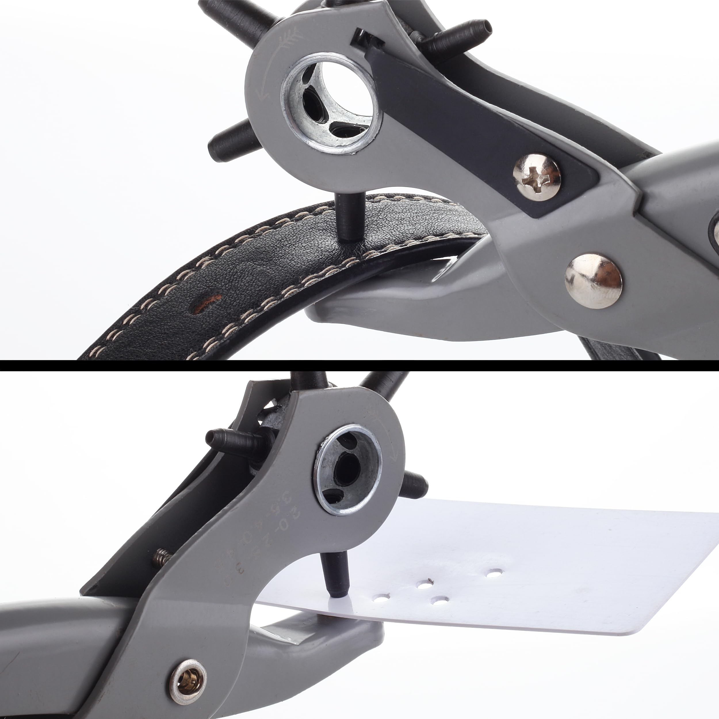 UNCO- Leather Hole Punch Tool, Multi Hole Sizes for Belts and Leather