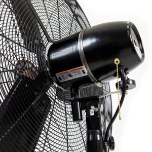 iLiving 30" Pedestal Outdoor Oscillating Fan with Misting kit - Shop, Greenhouse, Patio - 120V 1.8A 8400 CFM