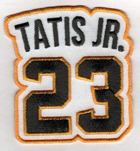 fernando tatis jr. no. 23 patch - san diego baseball jersey number embroidered diy sew or iron-on patch