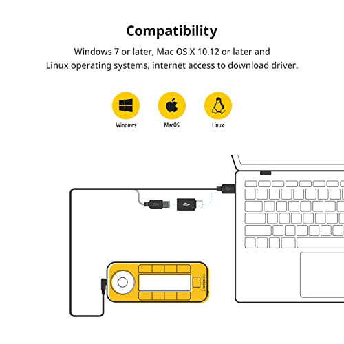 XENCELABS Quick Keys for Pen Tablet, Pen Displays, 40 Customizable Shortcut Keys, OLED Display, Used Wired or Wirelessly for macOS, Windows, and Linux