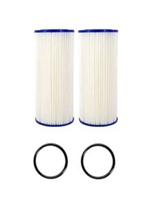 cfs complete filtration services est.2006 fxhsc 10" x 4.5" whole house water filter, compatible with ge fxhsc, r50-bbsa, r50-bb and wfhdc3001, american plumber w50pehd, gxwh40l (pack of 2)