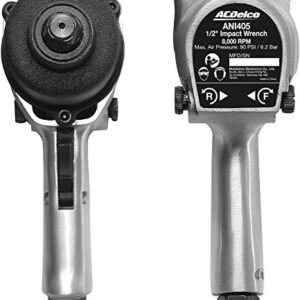 ACDelco ANI405A-NK1 Pneumatic Heavy Duty Twin Hammer ½” 5-Speed Impact Wrench & 3/8” Ratchet Wrench Combo Tool Kit