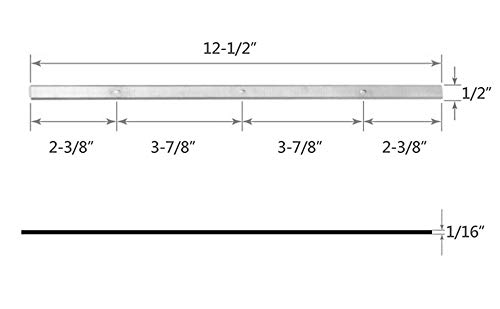 JTEX 12-1/2 in. Replacement Planer Blades For Ryobi AP12, Bauer 1621E-B, Grizzly G0663 G0790, Performax 240-3749, 240-3750 Planer - Set of 2