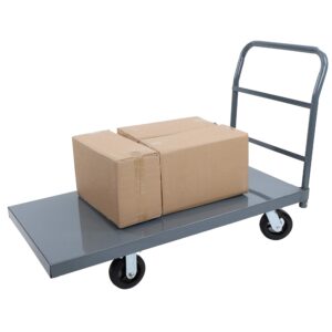 bisupply flat dolly cart with wheels heavy duty 24x48 cart 1 pack - 2000lb capacity flatbed hand truck