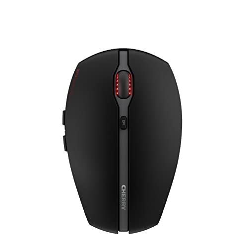 Cherry Gentix Wireless Keyboard and Mouse Set Combo for Desktop - Full Size for Computer Desktop or Laptop at The Office or at Home - Silent, Quiet Keystrokes with an Ergo Build - Black