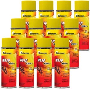 enforcer wasp and jacket foam - 7 ounces (case of 12) a07234-20 foot spray - yellow jacket, wasp and hornet killer