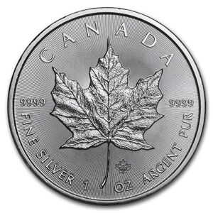 2021 ca maple leaf 1 ounce .9999 silver coin dollar uncirculated mint