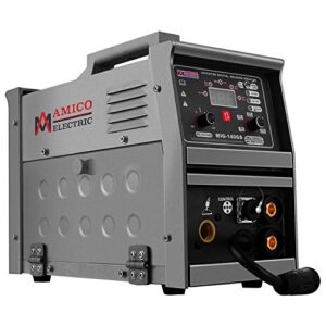 amicopower mig-140gs,140 amp mig mag lift-tig stick arc dc welder,3-in-1 multifunction,100percent duty cycle,spool gun weld aluminum spg15180 and spg15250
