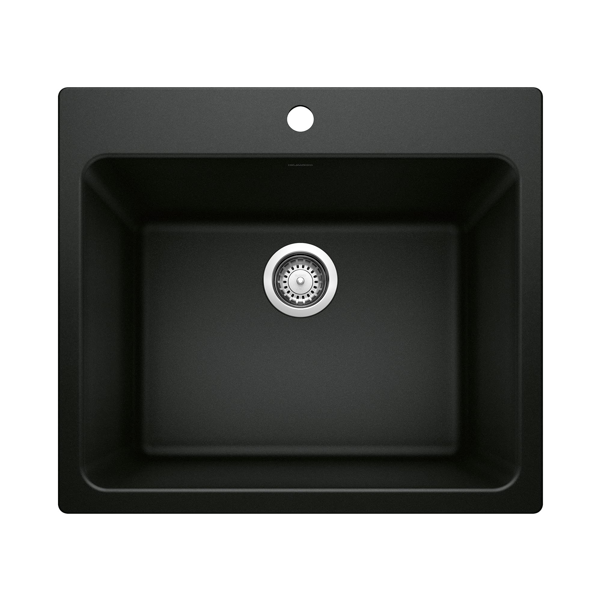 BLANCO LIVEN SILGRANIT Drop-In or Undermount Utility Laundry Sink, 25x22x12 Coal Black