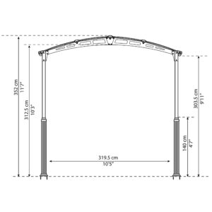 Palram - Canopia Arcadia Alpine 12 x 14 Carport