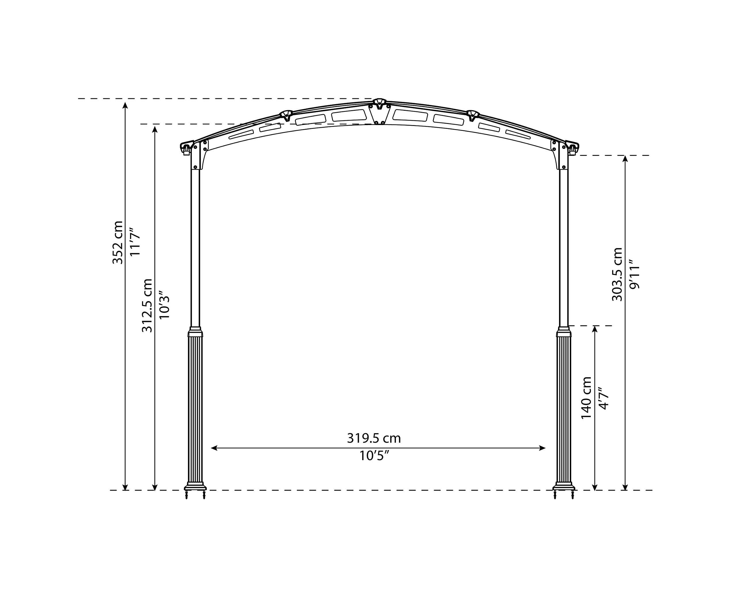 Palram - Canopia Arcadia Alpine 12 x 14 Carport