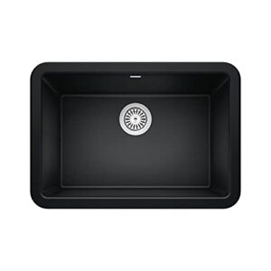 Blanco Ikon Silgranit Kitchen Sink, 27x19x9, Coal Black