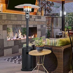 Patio Heater BALI OUTDOORS Outdoors Gas Patio Heaters Tall Standing Patio Heater Commercial Outdoor Heater (Black)