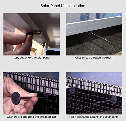 Solar Panel Bird/Critter Guard Fastener Clips | for Attaching Bird and Squirrel Guard Wire to Solar Panels Premium Quality | Installs and Removes Without Damage 100 Plastic ABS Clips