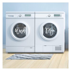 wash dry vinyl decals, laundry room decor, washer and dryer stickers, several sizes & over 30 colors