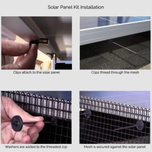 Solar Panel Bird/Critter Guard Fastener Clips | for Attaching Bird and Squirrel Guard Wire to Solar Panels Premium Quality | Installs and Removes Without Damage 50 Plastic ABS Clips
