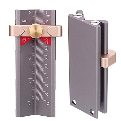 3 in 1 Multifunction Measuring Gauge Drill Depth Gauge Drill Stop Measure and Drill Point Angle Gauge Grinding Gage and Table Saw Height Gauge Woodworking Tool