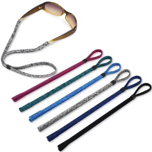 henoalr glasses strap and glasses holder strap eyewear retainer sports glasses strap mixed colors well work and keep your glasses outdoor sport style pack of 6 colors