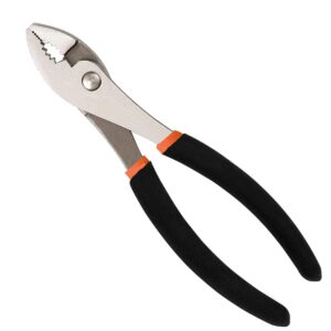 edward tools harden pro slip joint pliers - heavy duty fine carbon steel - non slip handle - channel lock design - nut and bolt fastener - extra strong teeth for superior grip (8")