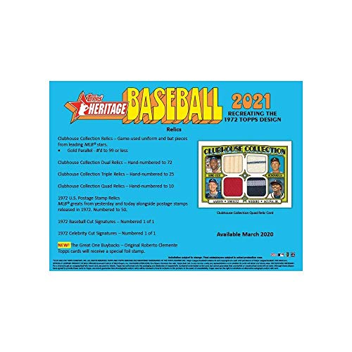 2021 Topps Heritage Baseball Blaster Box