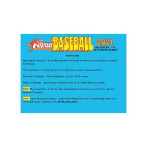 2021 Topps Heritage Baseball Hanger Pack