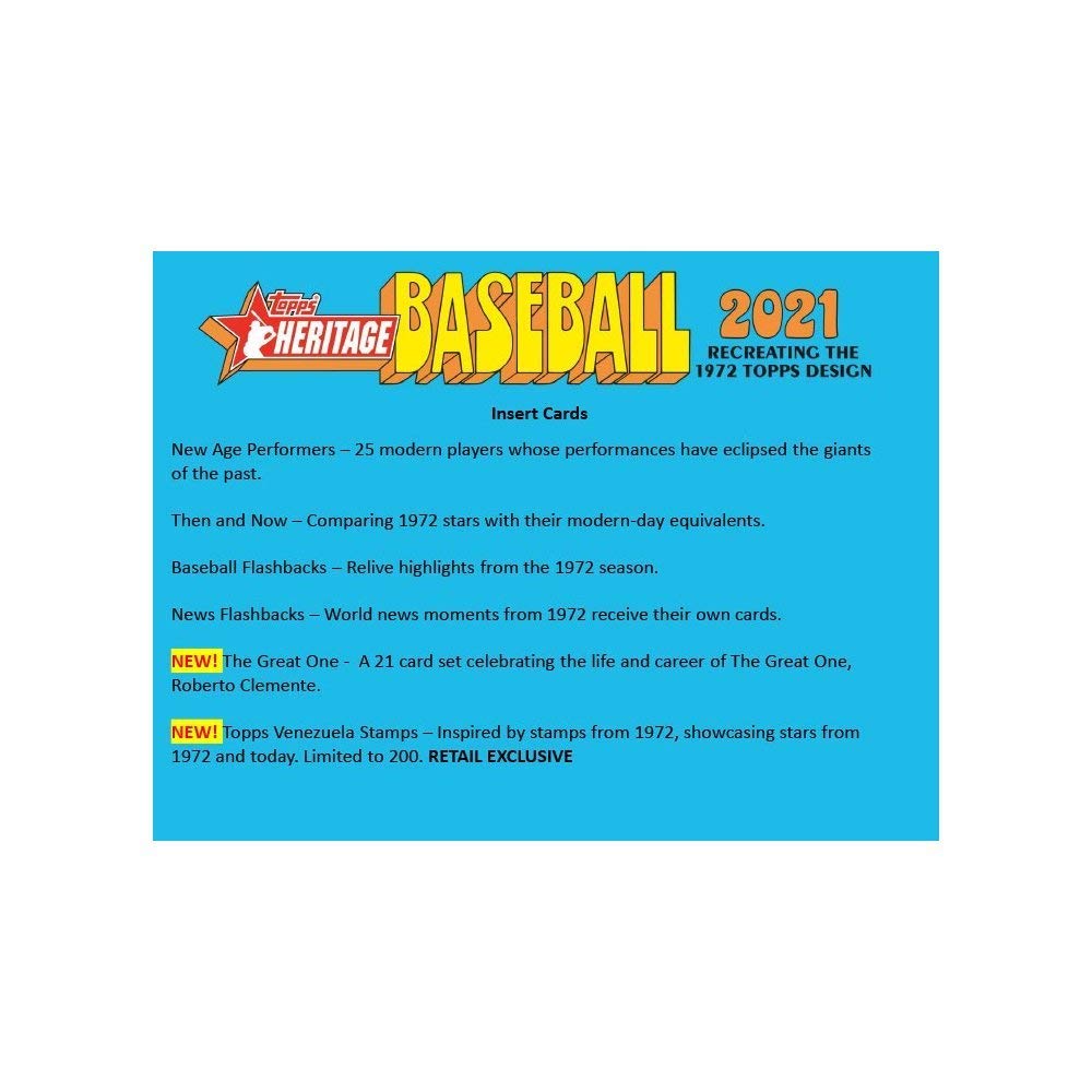 2021 Topps Heritage Baseball Hanger Pack