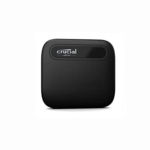 Crucial X6 500GB Portable SSD - Up to 800MB/s - PC and Mac - USB 3.2 USB-C External Solid State Drive - CT500X6SSD9