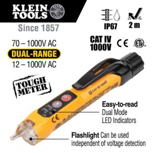 Digital Multimeter Electrical Test Kit, Non-Contact Voltage Tester, Receptacle Tester, Carrying Case and Batteries Klein Tools MM320KIT