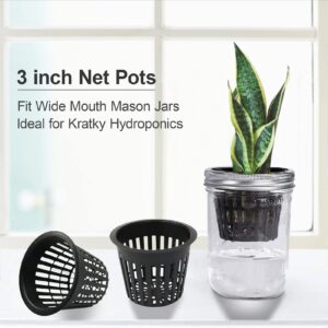 Business King 3 Inch Net Pots for Hydroponics 30 Packs with Plant Labels 30Pcs Heavy Duty Wide Mouth Net Cups Slotted Mesh Pot hydroponics Supplies