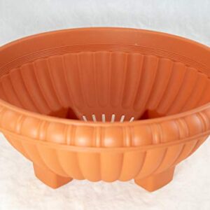 Calibonsai Japanese Plastic Bonsai Training Pot Home Garden Planter 13 inches x 13 inches x 5 inches - Orange