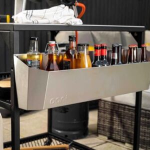 ooni Utility Box Large – Durable Stainless Steel Utility Box - Fits onto Large Modular Table or Used as Standalone Outdoor Kitchen Storage – Sleek Outdoor Kitchen Storage Solution