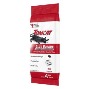 Tomcat Glue Boards with Eugenol for Enhanced Stickiness, 4 Per Box, 2-Pack