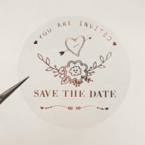 Rose Gold Foil Stickers, Wedding Envelope Seal, Foil Wedding Stickers, You Are Invited, Save The Date Wedding Labels, Clear Stickers, 100 Pcs/Lot