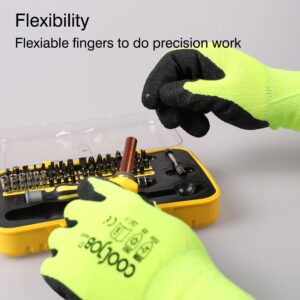 COOLJOB Medium Seamless Shell Protective Gloves, Gray, Unisex