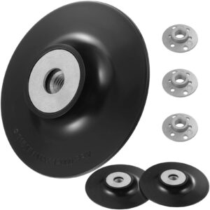 3 pieces 4-1/2 inch 14 mm sanding disc backing pads replacement disc backing pads sander backup pad with m14 thread lock nut for angle grinder