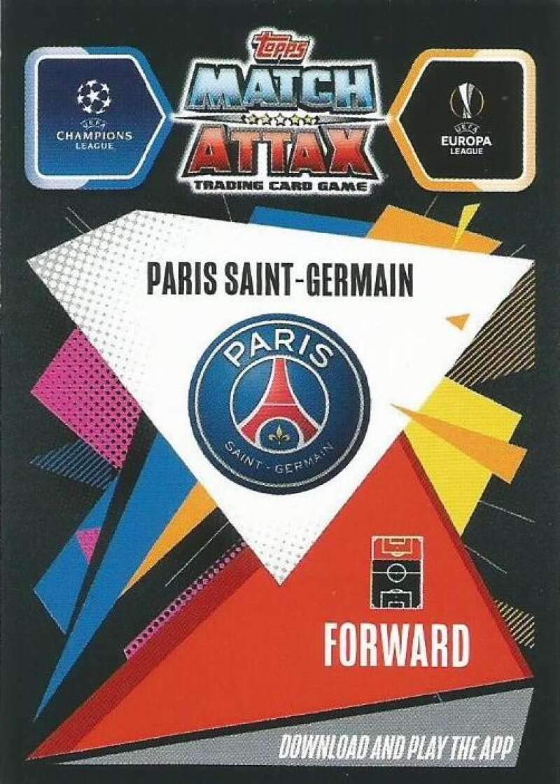 2020-21 Topps Match Attax UEFA Champions League UCL Hat-Trick Hero CCG #HT5 Kylian Mbappe Paris Saint-Germain Official Collectible Card Game in Raw (NM Near Mint or Better) Condition