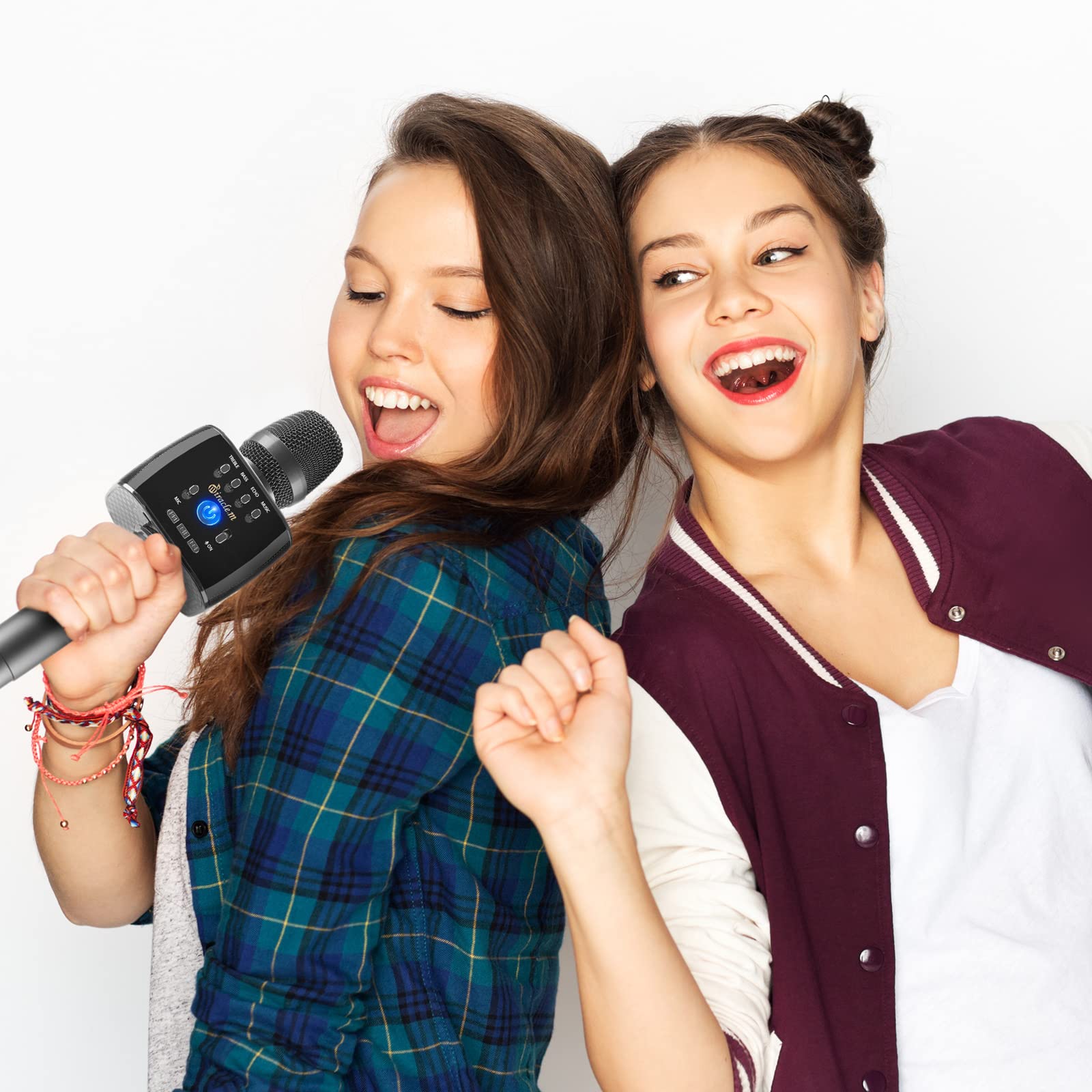 M75 - Wireless Bluetooth Karaoke Microphone - Bluetooth Microphone Wireless - Wireless Microphone Karaoke - Microphone for Kids and Adults - Carpool car Karaoke Microphone