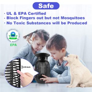 Bug Zapper Electric Mosquito Zapper Mosquito Killer Outdoor and Indoor Insect Fly Traps UV Insect Catcher Insect Killer Gnats Pest Attractant Trap for Home Patio Backyard Round