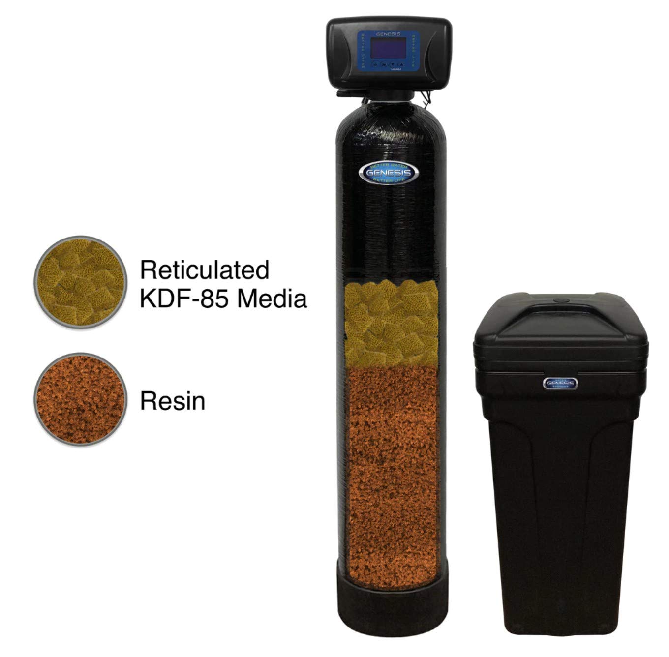 Genesis 2 Duo Platinum 1.25" Internal Water Softener and Whole House KDF 85 Filtration (48,000 Grains)