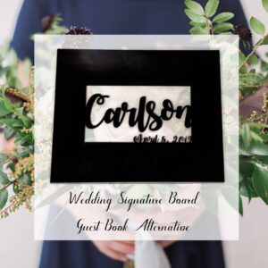 Wedding Guest Book Alternative Custom Laser Cut Name & Date - Hang This in your House After the Wedding USA Wedding Guestbook Ideal for Weddings and Bridal Showers! Guest Book for Wedding Reception