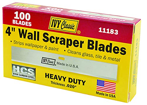 IVY Classic 11183 4" Wall Scraper Blades, USA, 100-Pack
