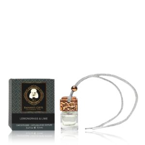 rainier’s gifts car diffuser air freshener (lemongrass & lime) - scented oil diffuser, fragrance aromatherapy, car perfume & deodorizer 0.2 fl oz/5.9ml