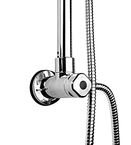 Niagara Conservation N99SR17CH ShowerRail 5-Spray with 1.75 GPM 8.8-in. Wall Mount Combination Fixed and Handheld Shower Heads in Chrome, 1-Pack | Bathroom Shower Head with Pressure Compensation