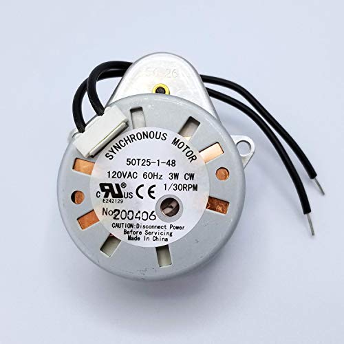 Fleck Style 5600 Timer Motor Replacement - 120VAC 60Hz 3w with Mounting Screws | Fleck Style 18743 with 11384 | Fleck Style 2510/3200 / 9000 Timer Motor